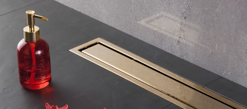 Душевой лоток Pestan Confluo Premium Gold Line 850 с решеткой 13100055 - 1