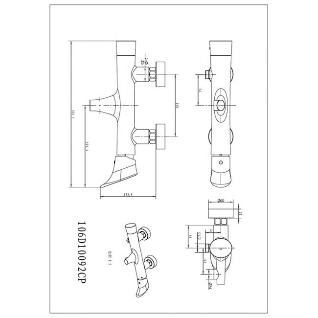 Смеситель Kaiser Calla 71022 для ванны с душем - 1