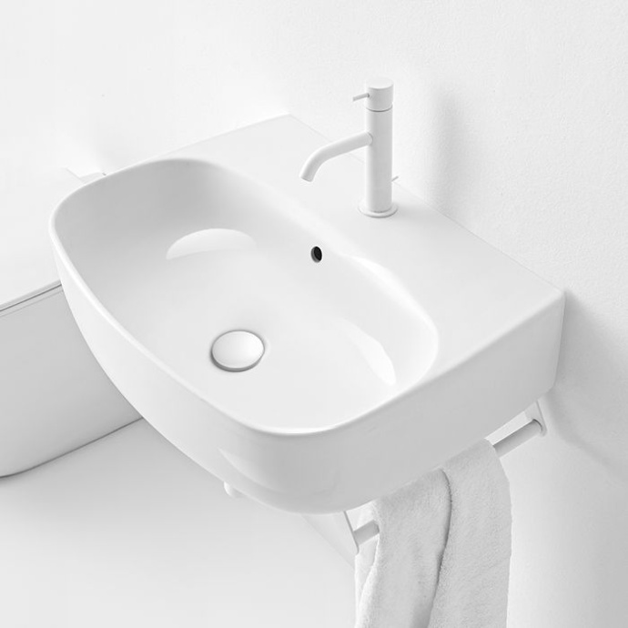 Kerasan Nolita Раковина подвесная/накладная 50х45 см, с 1 отв под смеситель, цвет белый глянцевый 534001*1 - 3