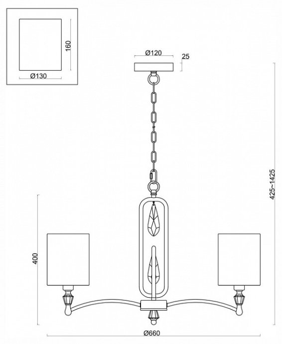 Подвесная люстра Freya Riverside FR1007PL-05N - 2