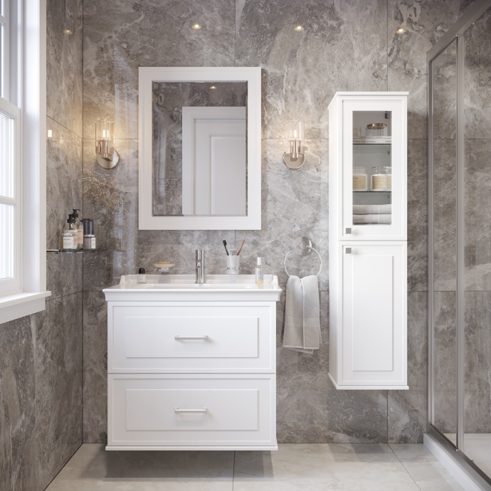 Шкаф-пенал STWORKI Хадстен R, белый С16831 - 1