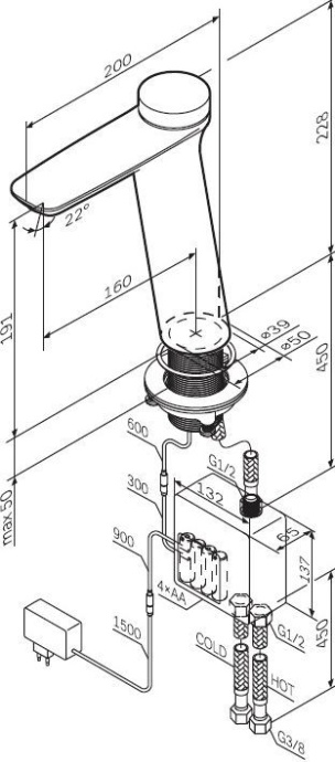 Термостат AM.PM Inspire V2.0 F50A92400 TouchReel электронный, для раковины - 10