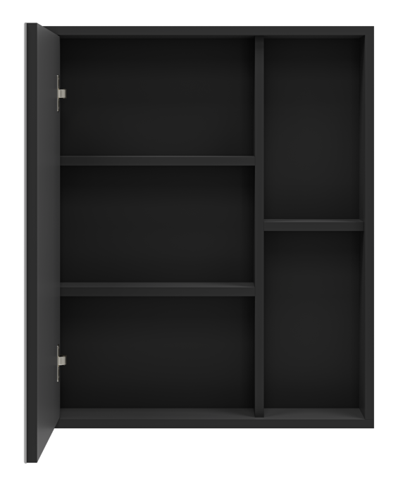 Зеркало-шкаф Misty Ненси 60 черный матовый П-Нен-04060-50 - 1