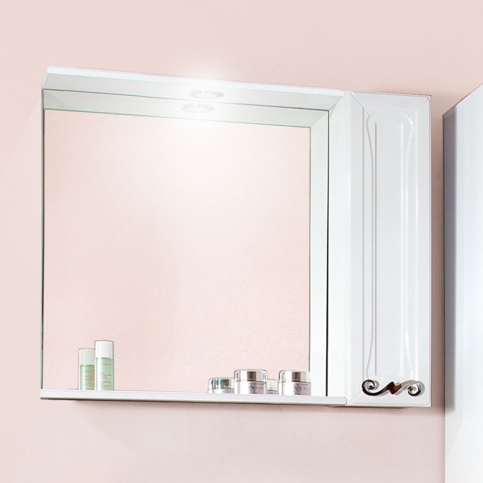 Зеркало-шкаф Бриклаер Адель 85 1 шкаф - 0