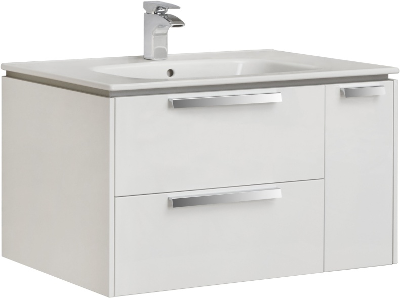 Тумба для комплекта Roca Lago 80 белый глянец 857296806 - 2