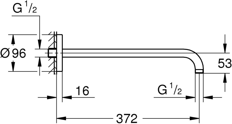Кронштейн для верхнего душа Grohe Rainshower 28982000 - 4
