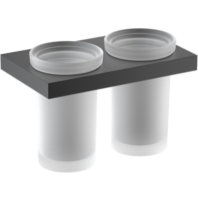 Стакан для зубных щеток двойной Timo Petruma черный матовый 15234/03 - 0