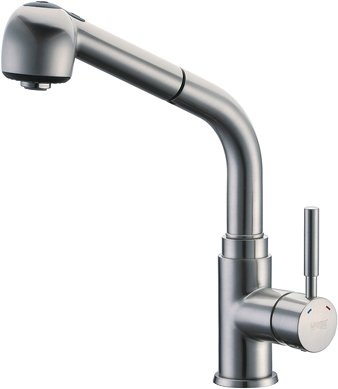 Смеситель Wasserkraft Wern 4266 для кухонной мойки, матовый хром - 0