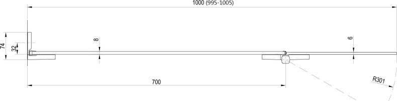 Шторка на ванну Ravak BVS2-100 L Transparent, фурнитура хром 7ULA0A00Z1 - 4