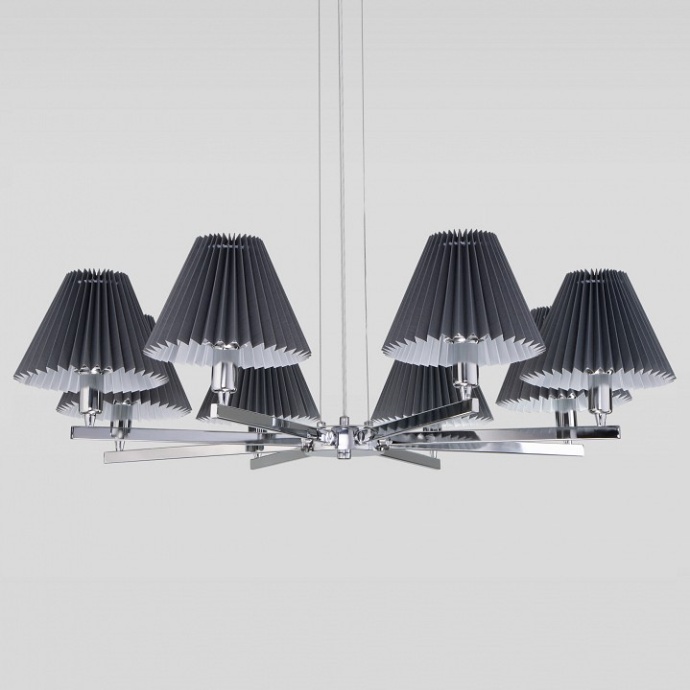 Подвесная люстра Eurosvet Peony 60136/8 хром/графит - 0