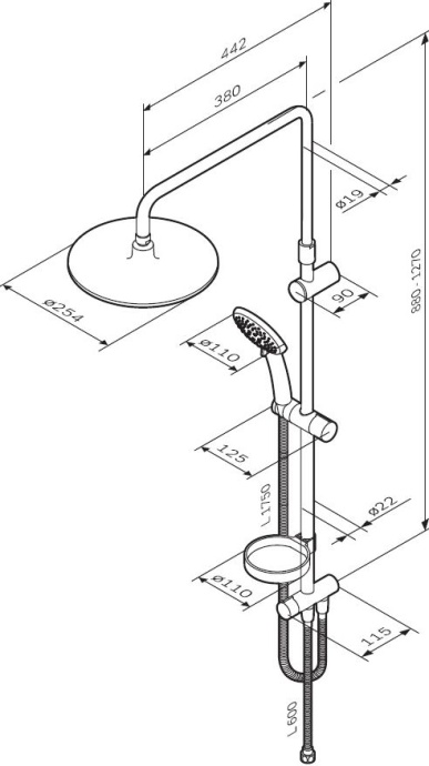Душевая стойка AM.PM Like F0780064 - 2
