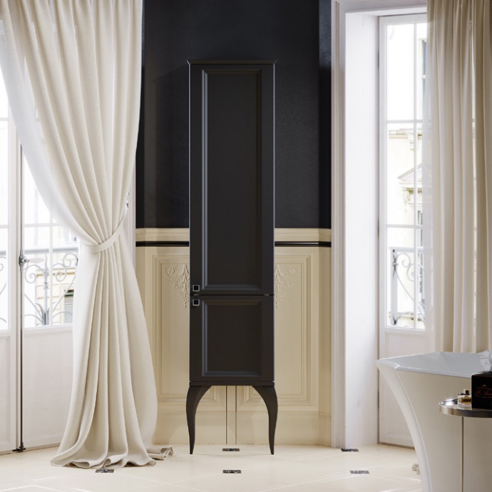 Шкаф-пенал Aqwella 5 stars LaDonna черный LAD0504BLK - 1