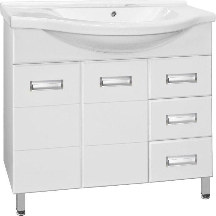 Тумба для комплекта Style Line Ирис 100 белая ЛС-00000178 - 5