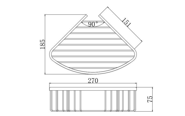 Полка угловая AQUATEK ВЕГА AQ4006CR - 1
