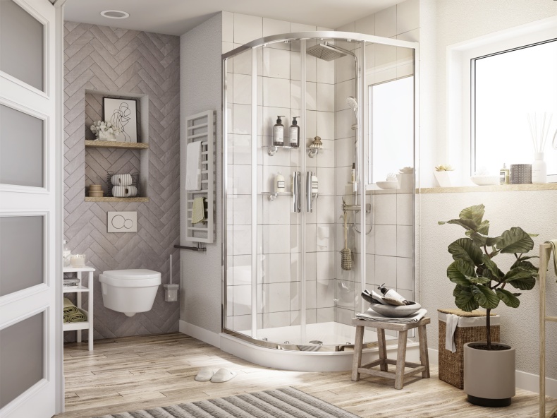 Душевой уголок STWORKI Хельсинки DE018RL120120200 120x120 см профиль хром глянец 3GW172TTKK000 - 1