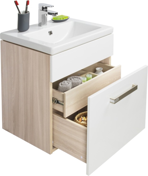 Тумба для комплекта IDDIS Mirro 60 подвесная, белая, дерево MIR60W0i95 - 6