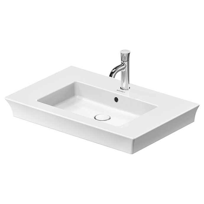 DURAVIT (White Tulip) Умывальник 750 х 490 мм, с отверстием под смеситель, с переливом, белый 2363750000 - 0