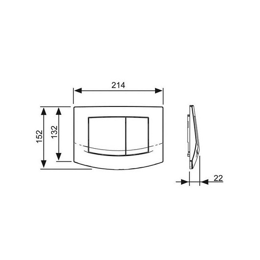 Комплект инсталляции Tece TECEbase с кнопкой хром K447226 - 3