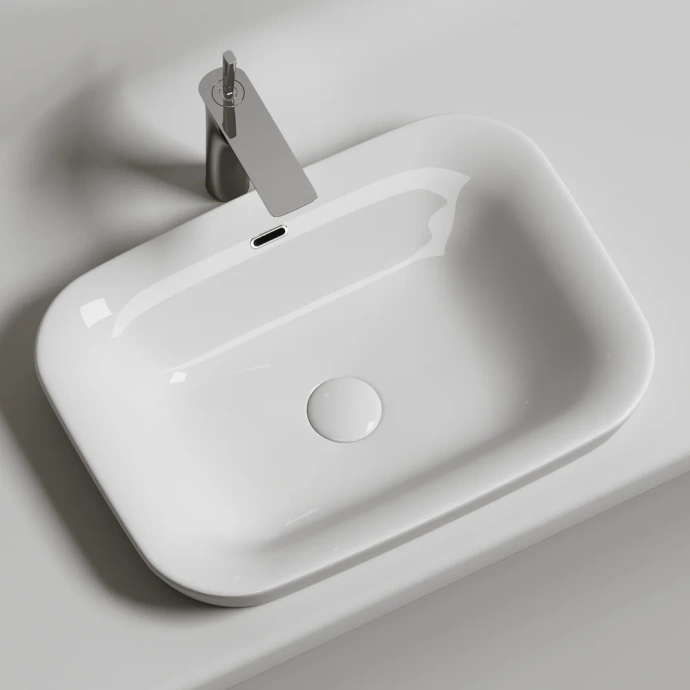 Раковина встраиваемая Ceramica Nova Element 58х40 белая CN6041 - 2