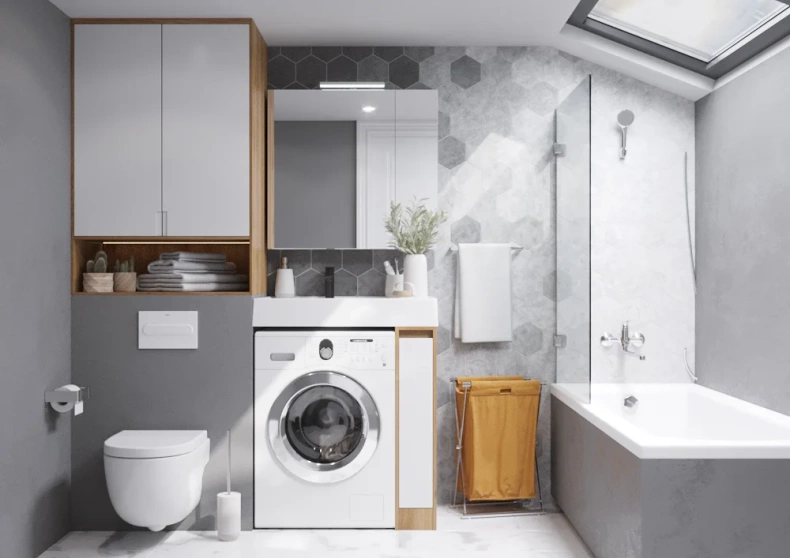 Тумба с раковиной Aquaton Лондри 20 светлое дерево-белый 1A2671K2LH0C0 - 7