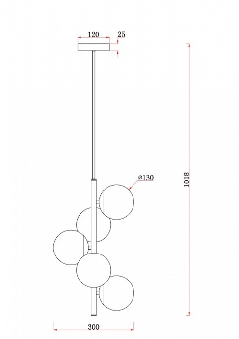 Подвесной светильник Zing FR5199PL-05BS1 - 3