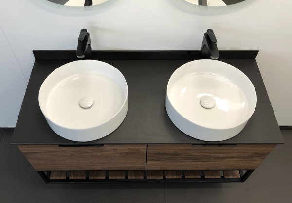 Тумба с раковиной Comforty Порто 120, подвесная, дуб тёмно-коричневый 00-00001287 - 6