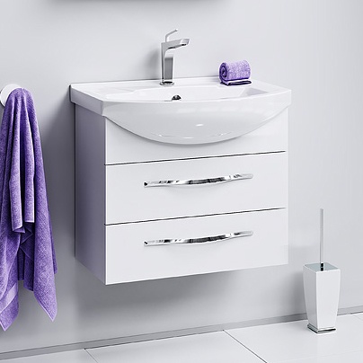 Тумба с раковиной Aqwella Allegro 65 с 2 ящиками - 1