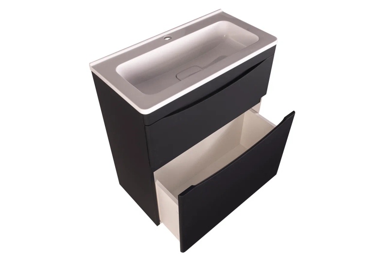 Тумба под раковину Style Line Бергамо мини 70 Люкс Plus, черный  СС-00002311 - 2