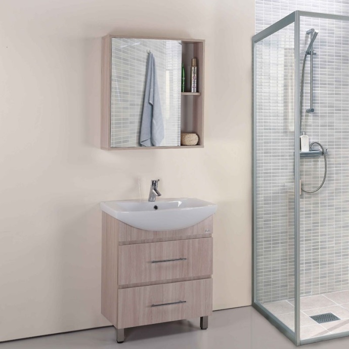 Тумба под раковину Onika Дельта 60 светлое дерево 106090 - 2