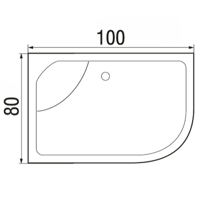 Душевой поддон River Wemor 100/80/44 L  10000006113 - 2