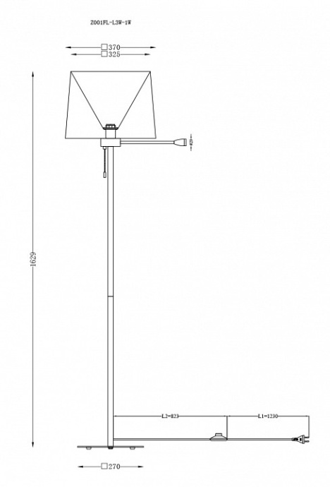 Торшер Maytoni Farel Z001FL-L3W-1W - 2