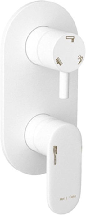 Смеситель Wasserkraft Mindel 8571 для ванны с душем, белый матовый - 0