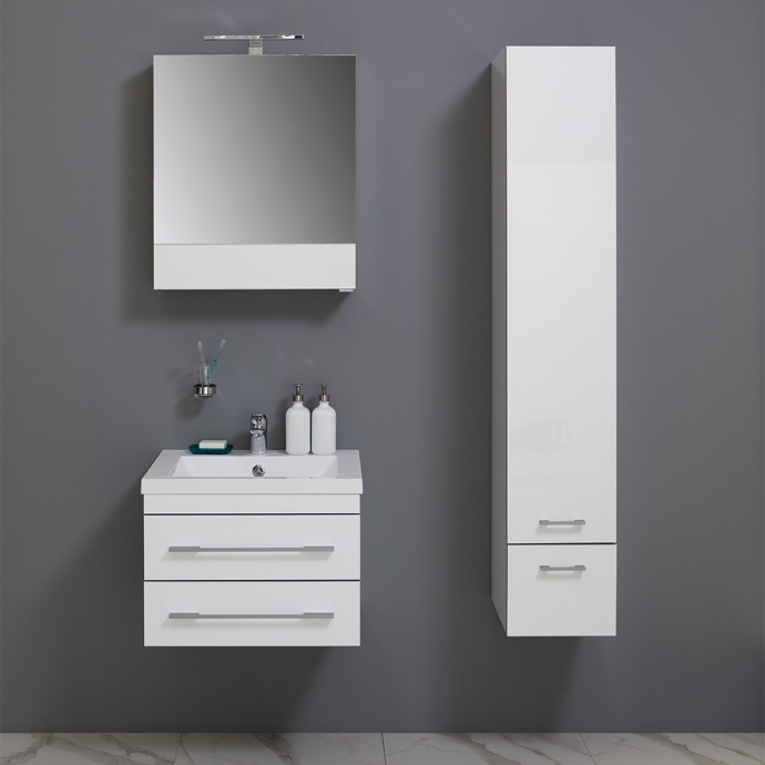 Мебель для ванной Aquanet Верона 58 подвесная белая - 0