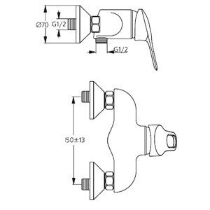 Смеситель для душа Ideal Standard Sanremo  B7528AA - 1