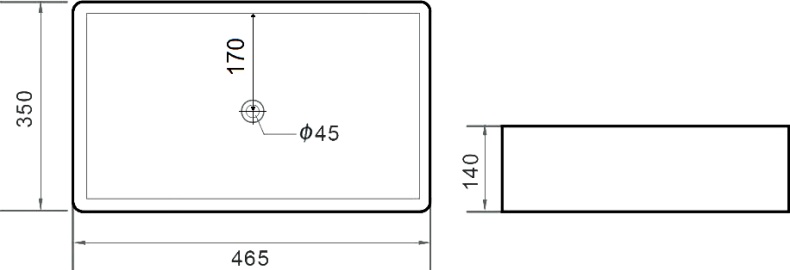 Раковина STWORKI Карлстад KS-01RN , накладная чаша , на столешницу , 50 см , без отверстия под смеситель - 5