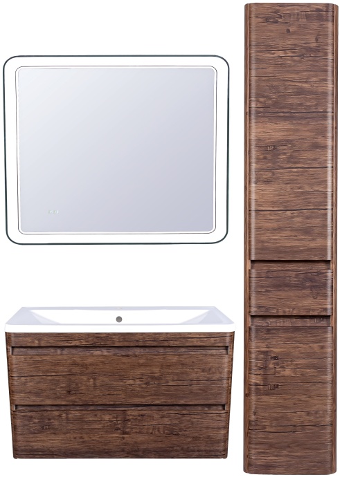 Мебель для ванной Style Line Атлантика 100 Люкс Plus, подвесная, старое дерево - 1