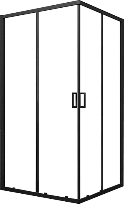 Душевой уголок Veconi Rovigo RV-13 100x100 профиль черный  RV13-100-01-C5 - 1