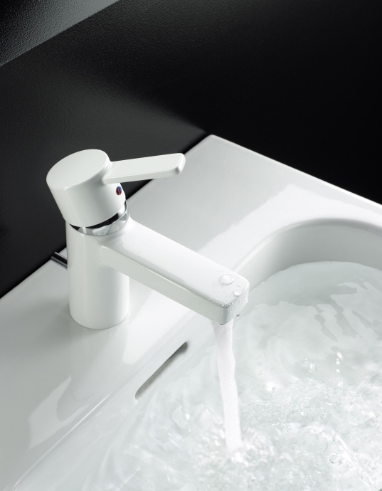 Смеситель для раковины Kludi  белый, хром  382509175 - 2