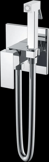 Гигиенический душ Boheme Qubic со смесителем хром глянцевый 477-CR - 0