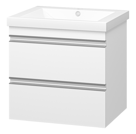 Тумба под раковину Misty Ингрид 60 белая глянцевая П-Инг-01060-011П2Я - 0