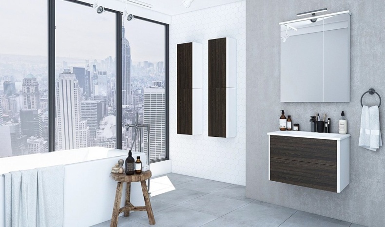 Зеркало-шкаф Акватон Брук 60x80 с подсветкой белый 1A200502BC010 - 7