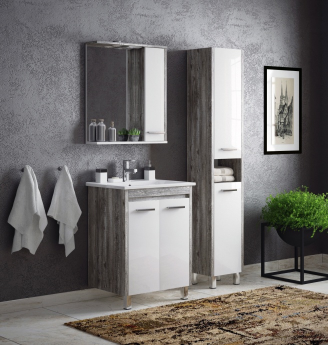 Зеркало-шкаф Corozo Лорена 75 R, антик, с подсветкой SD-00000296 - 1