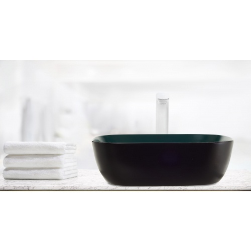 Раковина накладная Weltwasser WW ELBACH M2143 BBG 49 матовый черно-зеленый  10000005600 - 0