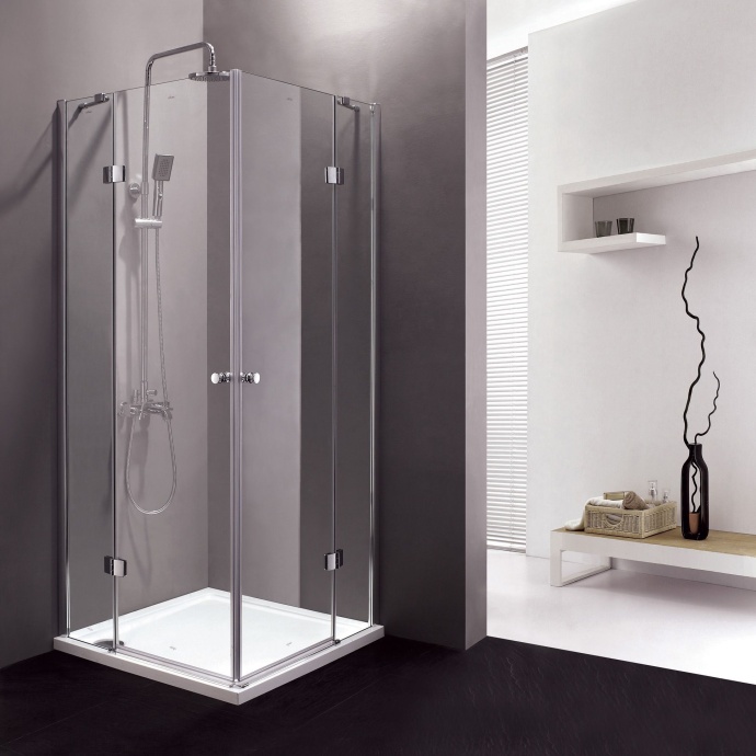 Душевой уголок Cezares Slider 120х120 хром стекло рифленое VERONA-W-A-2-120-P-Cr - 0