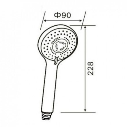 Душевая лейка Agger Wave хром A03 - 2