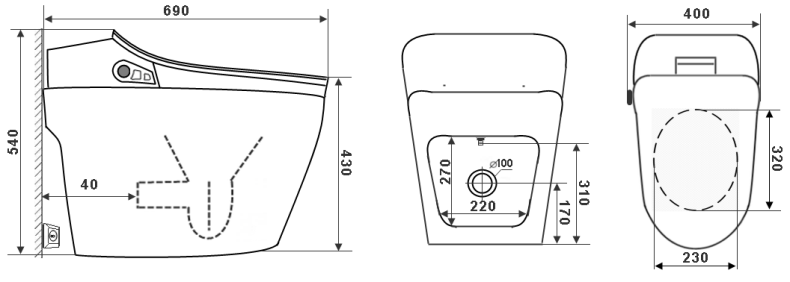 Унитаз приставной Timo ТЕ-721 TE-721 - 5