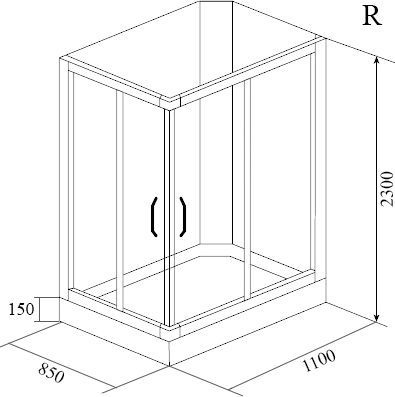 Душевая кабина Timo Lux 110x85 см  TL-1504 R - 4