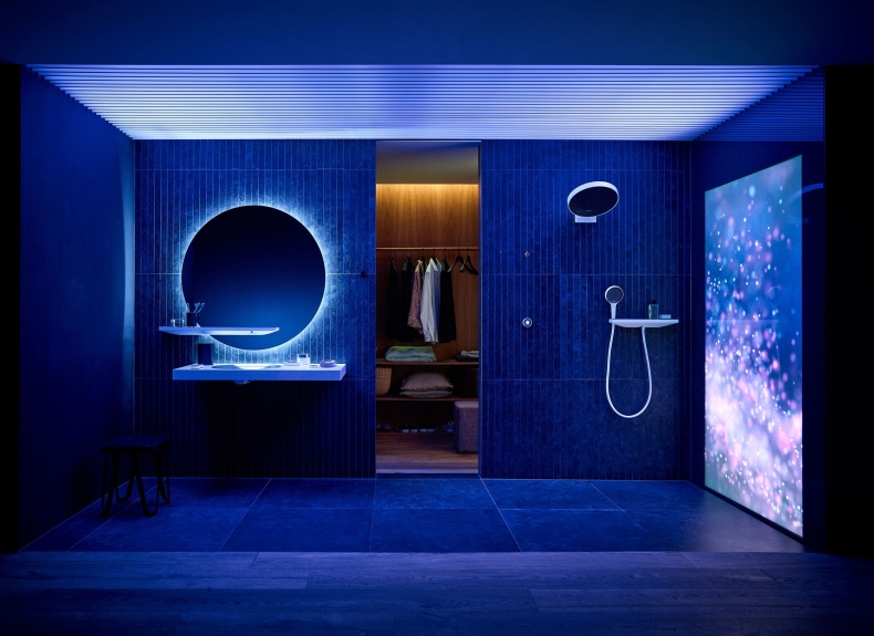 Шланговое подключение Hansgrohe Rainfinity Porter 500 26843700 с полкой и держателем - 7