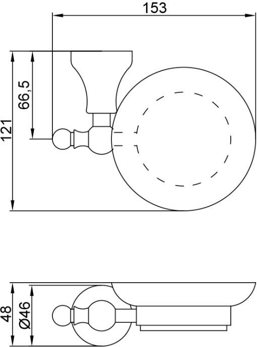 Мыльница Veragio Gialetta VR.GIL-6450.CR хром - 2