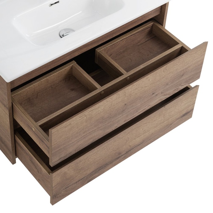 Тумба с раковиной Belbagno Kraft 39 80 темное дерево - 5